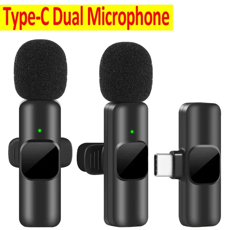 New Wireless Lavalier Microphone Portable Audio Video Recording Mini