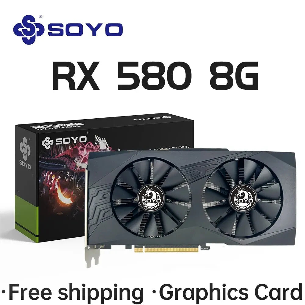 SOYO Graphics Cards Radeon RX580 8G GDDR5 Gaming Card